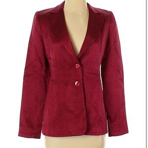 BIGIO COLLECTION s 4 wool and silk red long blazer jacket in excellent condition